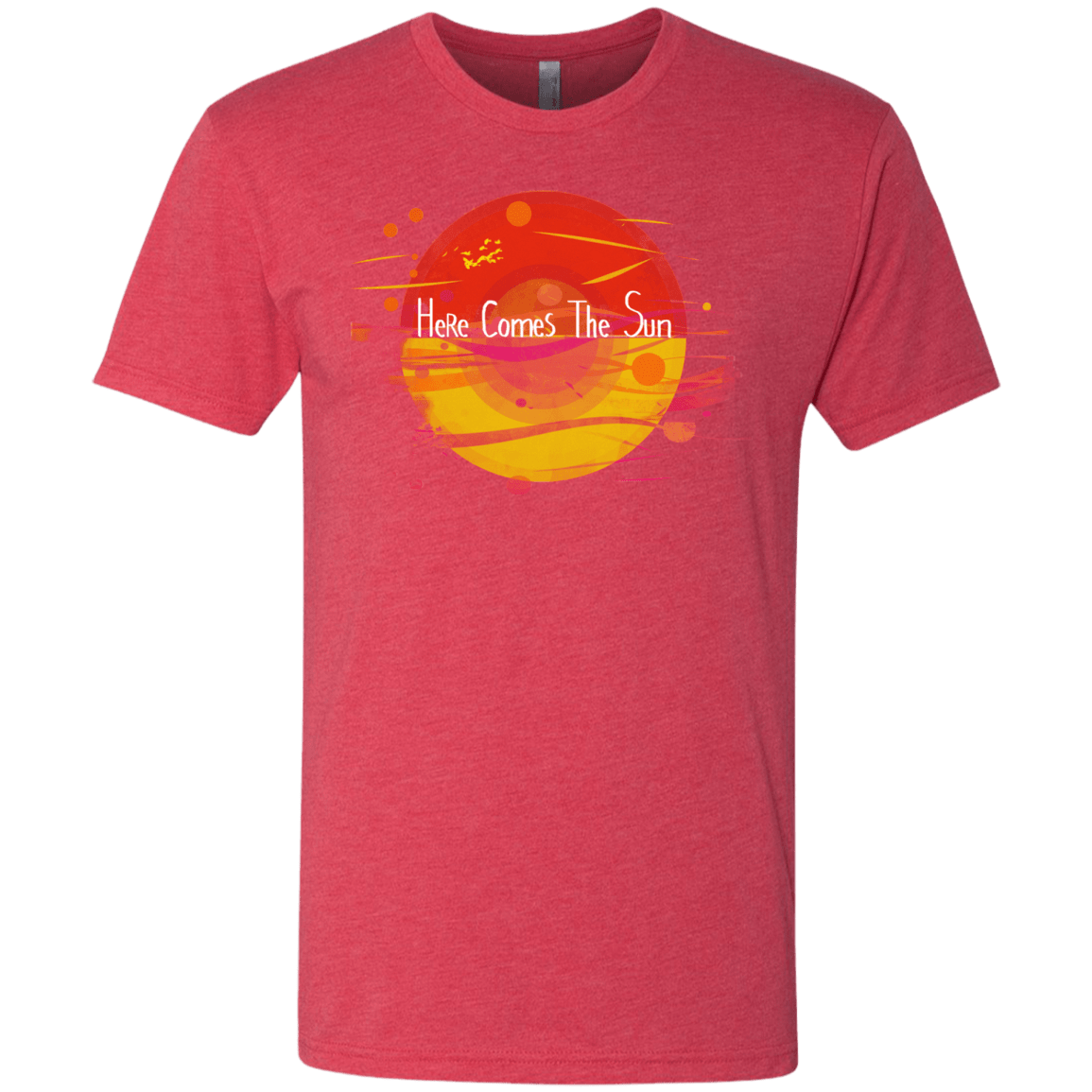 T-Shirts Vintage Red / S Here Comes The Sun (1) Men's Triblend T-Shirt