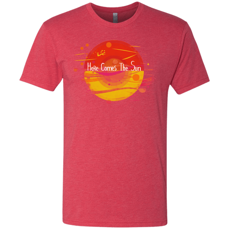 T-Shirts Vintage Red / S Here Comes The Sun (1) Men's Triblend T-Shirt