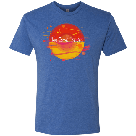 T-Shirts Vintage Royal / S Here Comes The Sun (1) Men's Triblend T-Shirt