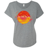 T-Shirts Premium Heather / X-Small Here Comes The Sun (1) Triblend Dolman Sleeve
