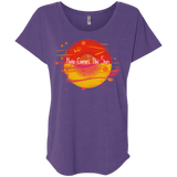 T-Shirts Purple Rush / X-Small Here Comes The Sun (1) Triblend Dolman Sleeve