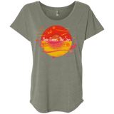 T-Shirts Venetian Grey / X-Small Here Comes The Sun (1) Triblend Dolman Sleeve