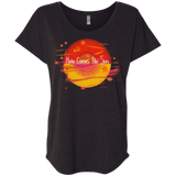 T-Shirts Vintage Black / X-Small Here Comes The Sun (1) Triblend Dolman Sleeve
