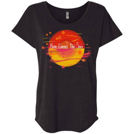 T-Shirts Vintage Black / X-Small Here Comes The Sun (1) Triblend Dolman Sleeve