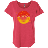 T-Shirts Vintage Red / X-Small Here Comes The Sun (1) Triblend Dolman Sleeve