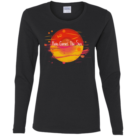 T-Shirts Black / S Here Comes The Sun (1) Women's Long Sleeve T-Shirt