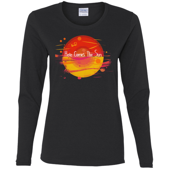 T-Shirts Black / S Here Comes The Sun (1) Women's Long Sleeve T-Shirt