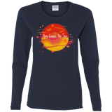 T-Shirts Navy / S Here Comes The Sun (1) Women's Long Sleeve T-Shirt