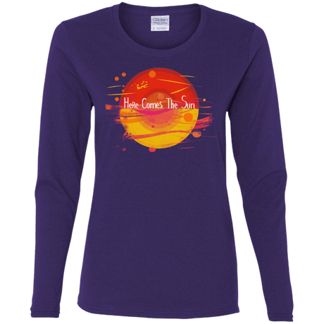 T-Shirts Purple / S Here Comes The Sun (1) Women's Long Sleeve T-Shirt