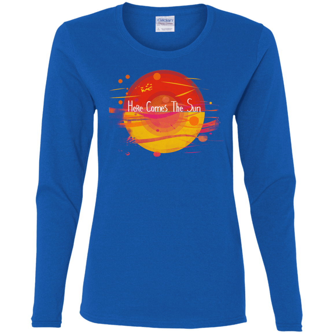 T-Shirts Royal / S Here Comes The Sun (1) Women's Long Sleeve T-Shirt