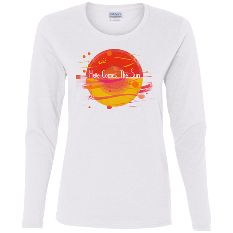T-Shirts White / S Here Comes The Sun (1) Women's Long Sleeve T-Shirt