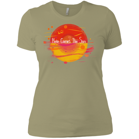 T-Shirts Light Olive / X-Small Here Comes The Sun (1) Women's Premium T-Shirt