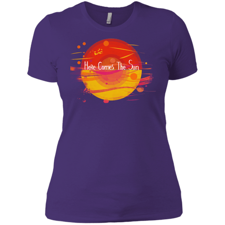 T-Shirts Purple Rush/ / X-Small Here Comes The Sun (1) Women's Premium T-Shirt