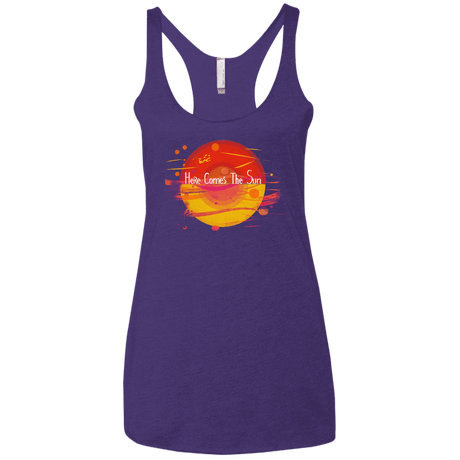 T-Shirts Purple Rush / X-Small Here Comes The Sun (1) Women's Triblend Racerback Tank