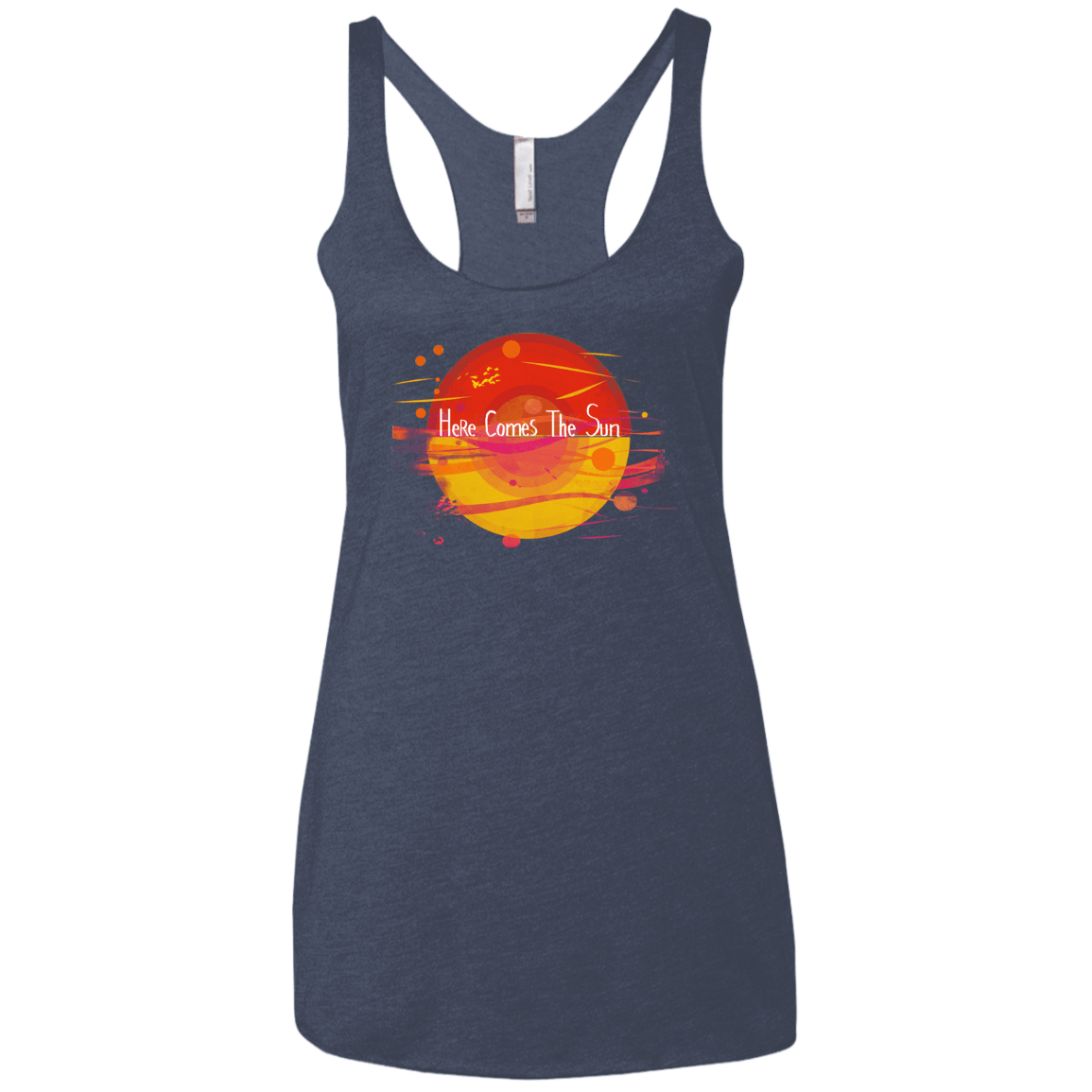 T-Shirts Vintage Navy / X-Small Here Comes The Sun (1) Women's Triblend Racerback Tank