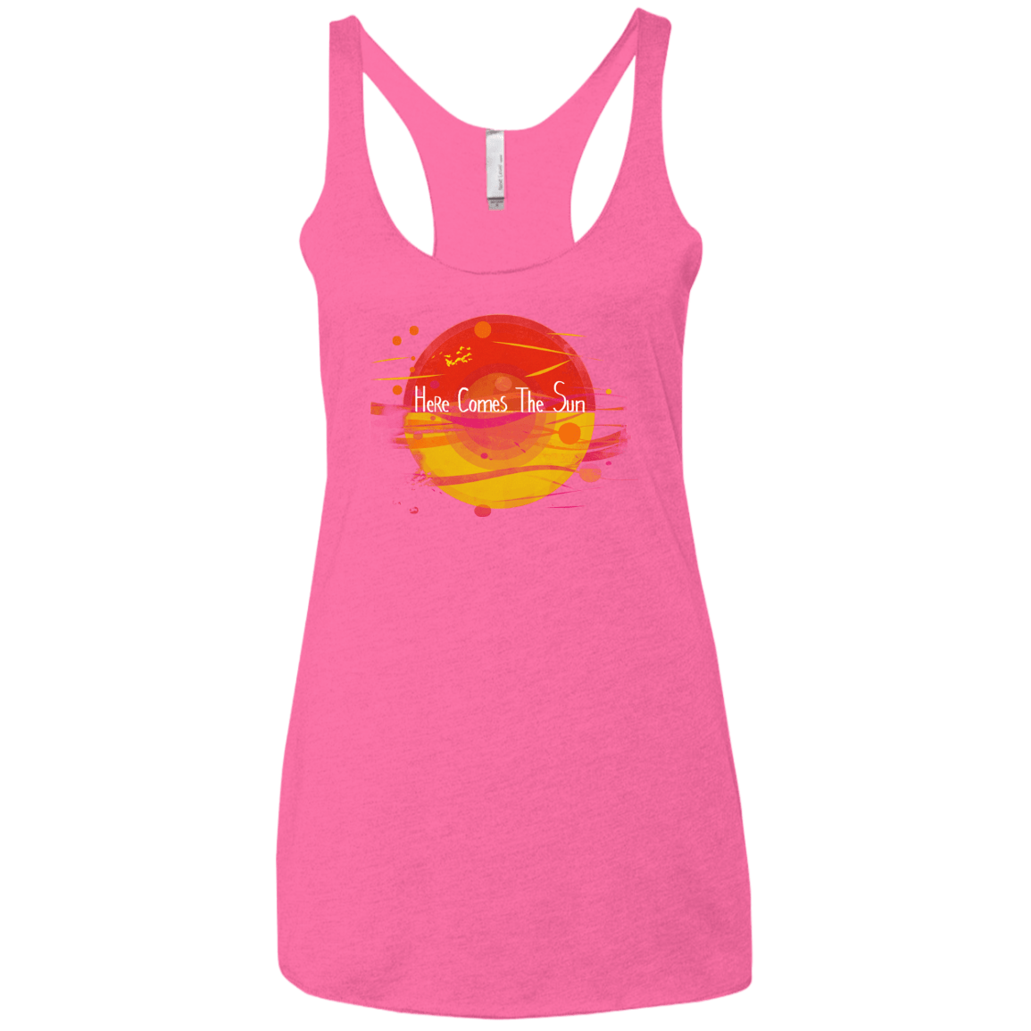 T-Shirts Vintage Pink / X-Small Here Comes The Sun (1) Women's Triblend Racerback Tank
