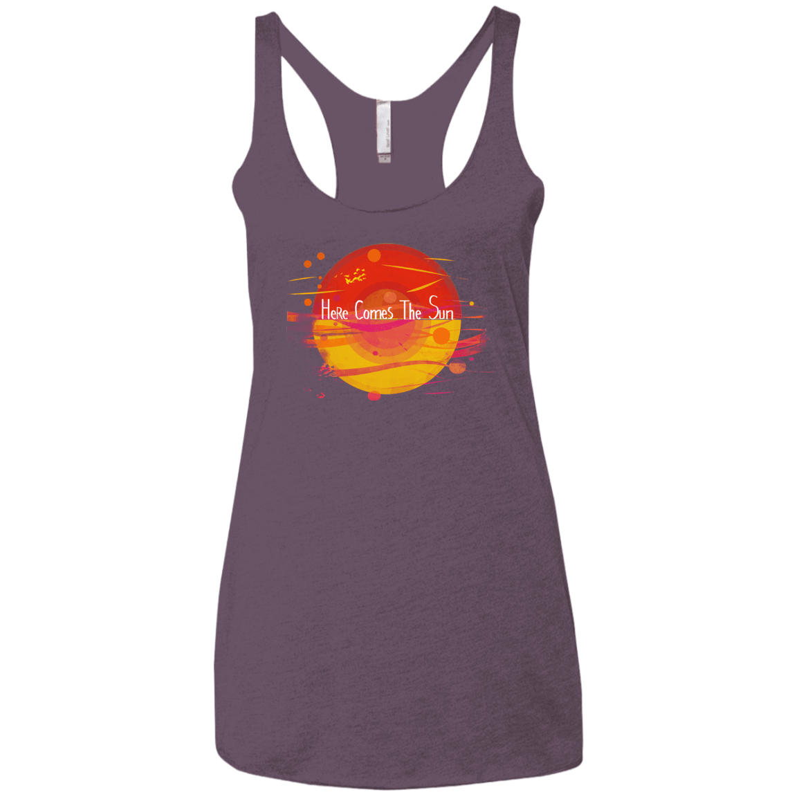 T-Shirts Vintage Purple / X-Small Here Comes The Sun (1) Women's Triblend Racerback Tank