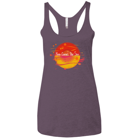 T-Shirts Vintage Purple / X-Small Here Comes The Sun (1) Women's Triblend Racerback Tank