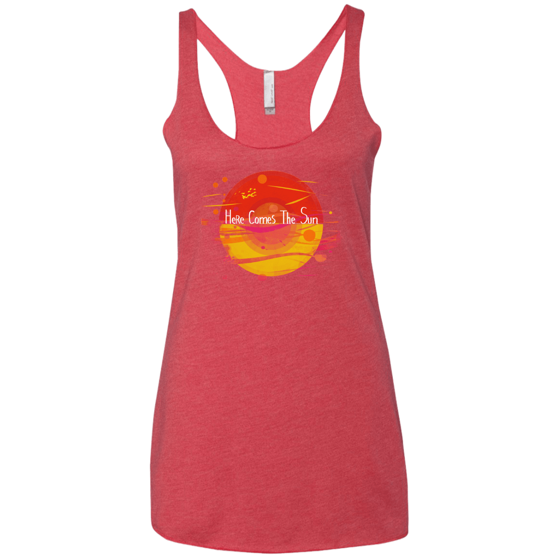 T-Shirts Vintage Red / X-Small Here Comes The Sun (1) Women's Triblend Racerback Tank