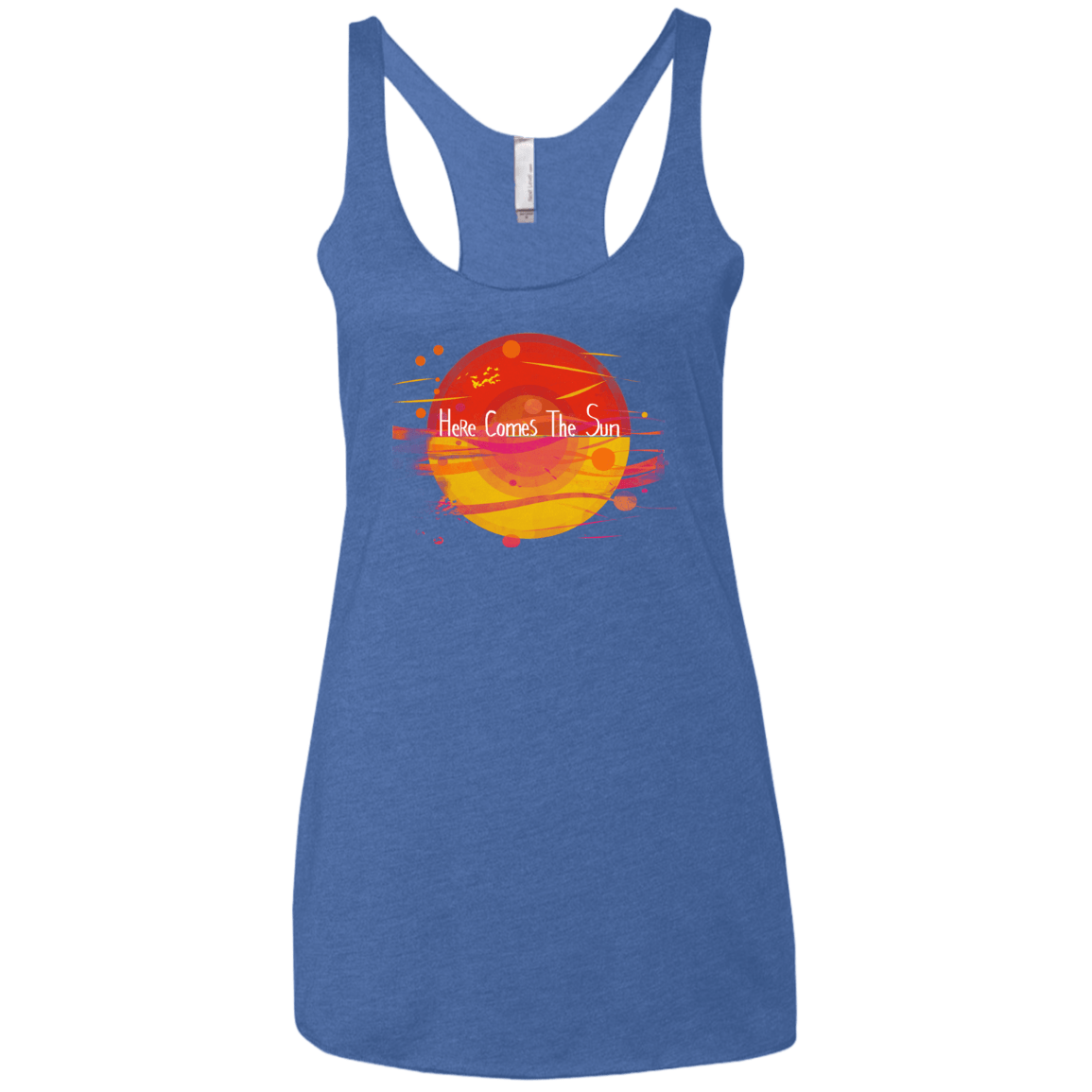 T-Shirts Vintage Royal / X-Small Here Comes The Sun (1) Women's Triblend Racerback Tank
