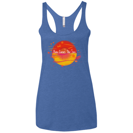 T-Shirts Vintage Royal / X-Small Here Comes The Sun (1) Women's Triblend Racerback Tank