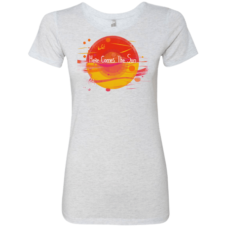 T-Shirts Heather White / S Here Comes The Sun (1) Women's Triblend T-Shirt