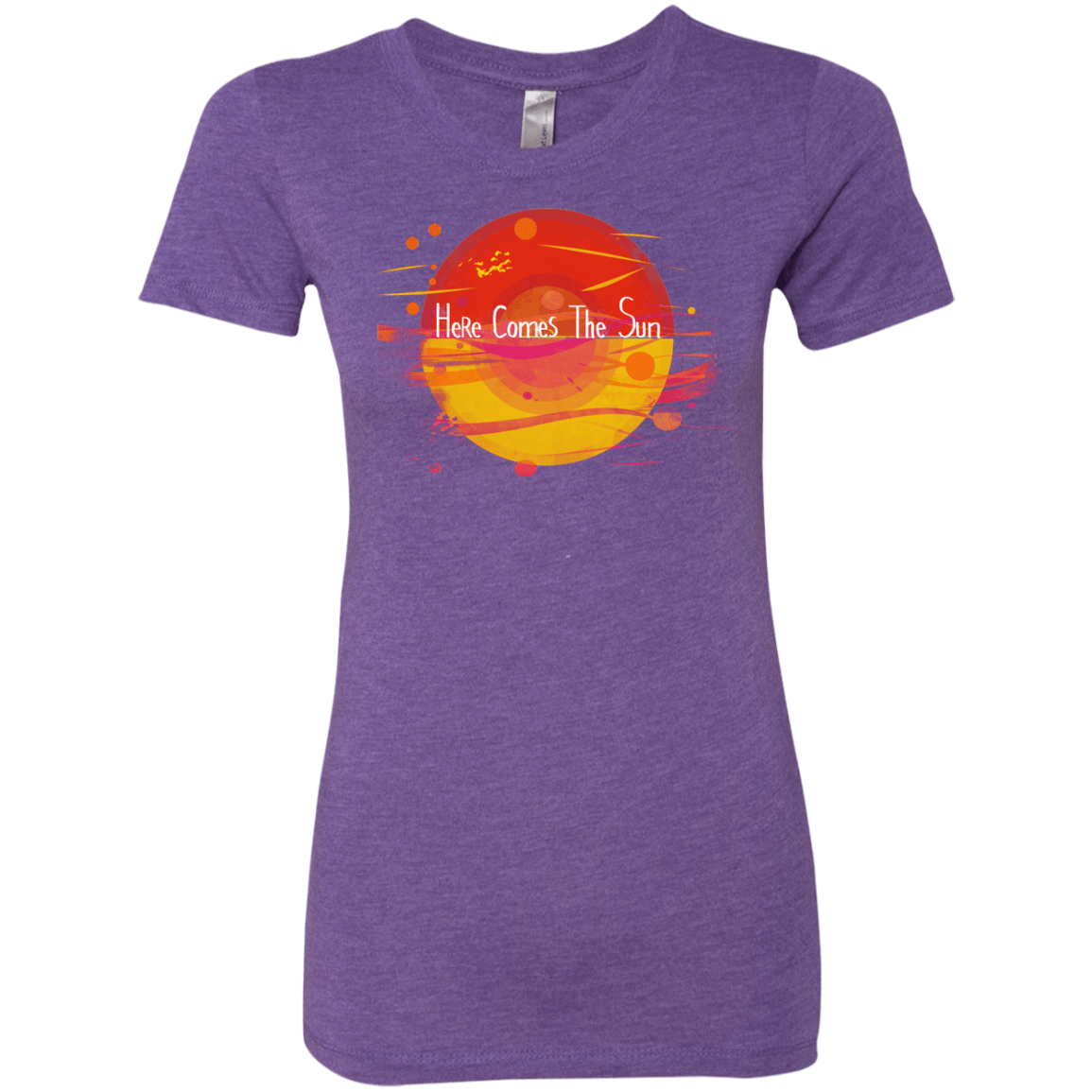 T-Shirts Purple Rush / S Here Comes The Sun (1) Women's Triblend T-Shirt