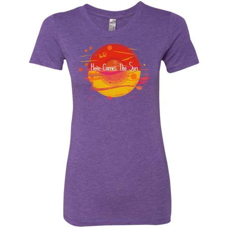 T-Shirts Purple Rush / S Here Comes The Sun (1) Women's Triblend T-Shirt