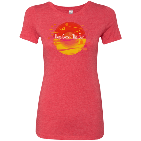T-Shirts Vintage Red / S Here Comes The Sun (1) Women's Triblend T-Shirt