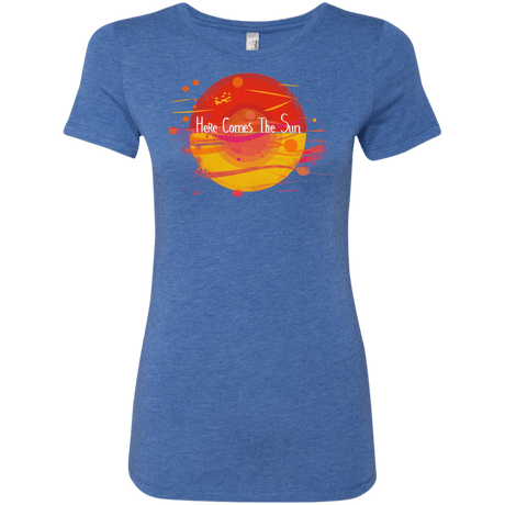T-Shirts Vintage Royal / S Here Comes The Sun (1) Women's Triblend T-Shirt