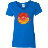T-Shirts Royal / S Here Comes The Sun (1) Women's V-Neck T-Shirt