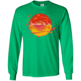 T-Shirts Irish Green / YS Here Comes The Sun (1) Youth Long Sleeve T-Shirt
