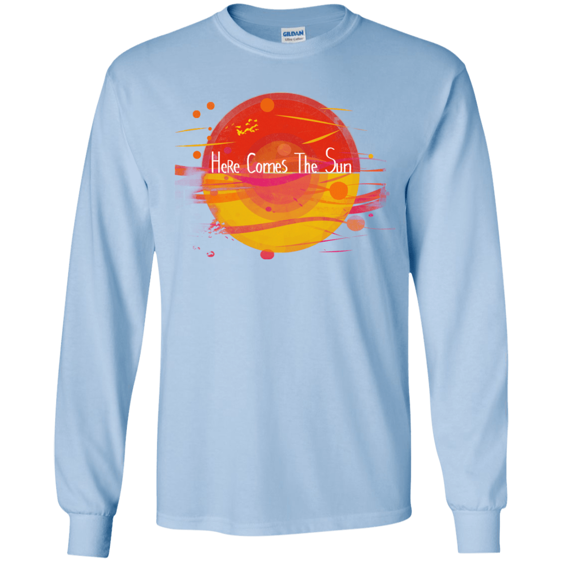 T-Shirts Light Blue / YS Here Comes The Sun (1) Youth Long Sleeve T-Shirt