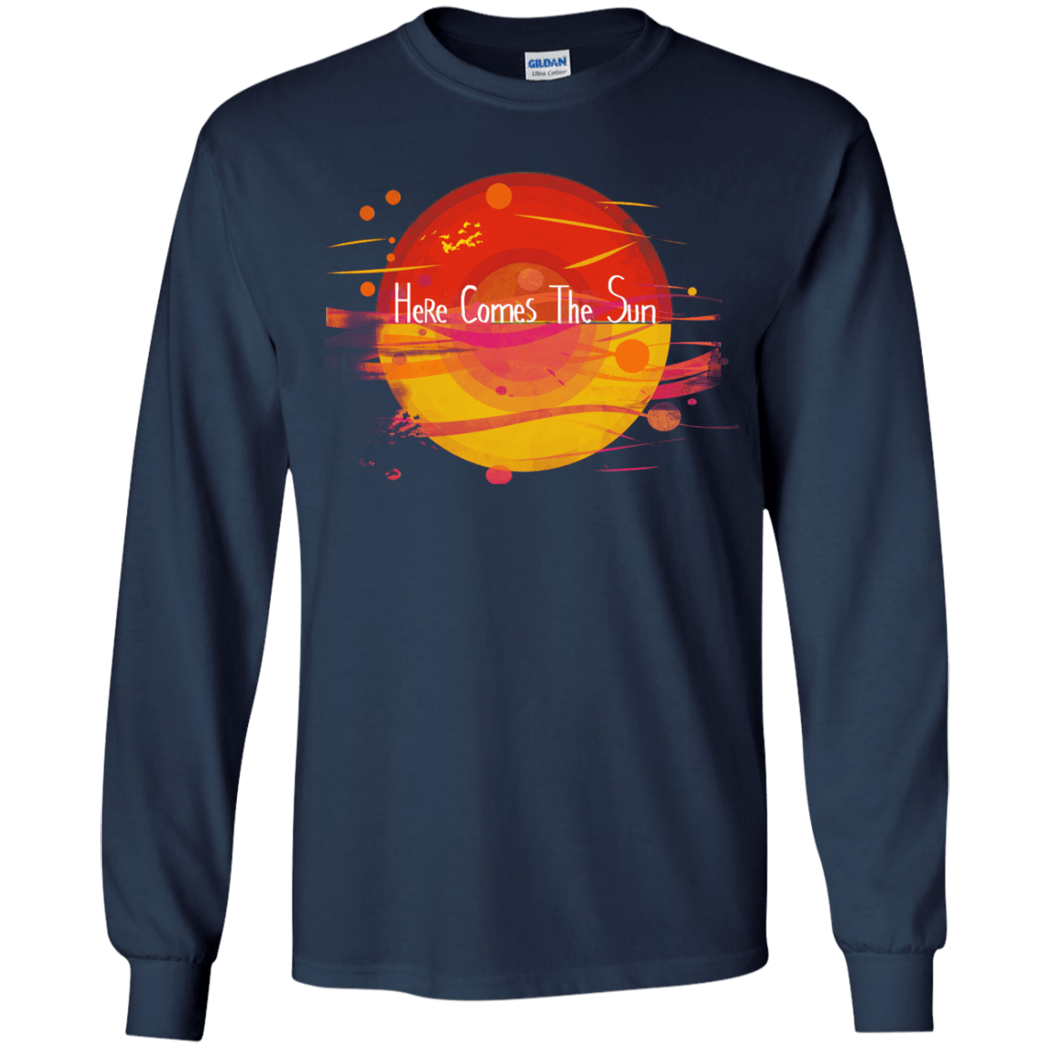 T-Shirts Navy / YS Here Comes The Sun (1) Youth Long Sleeve T-Shirt