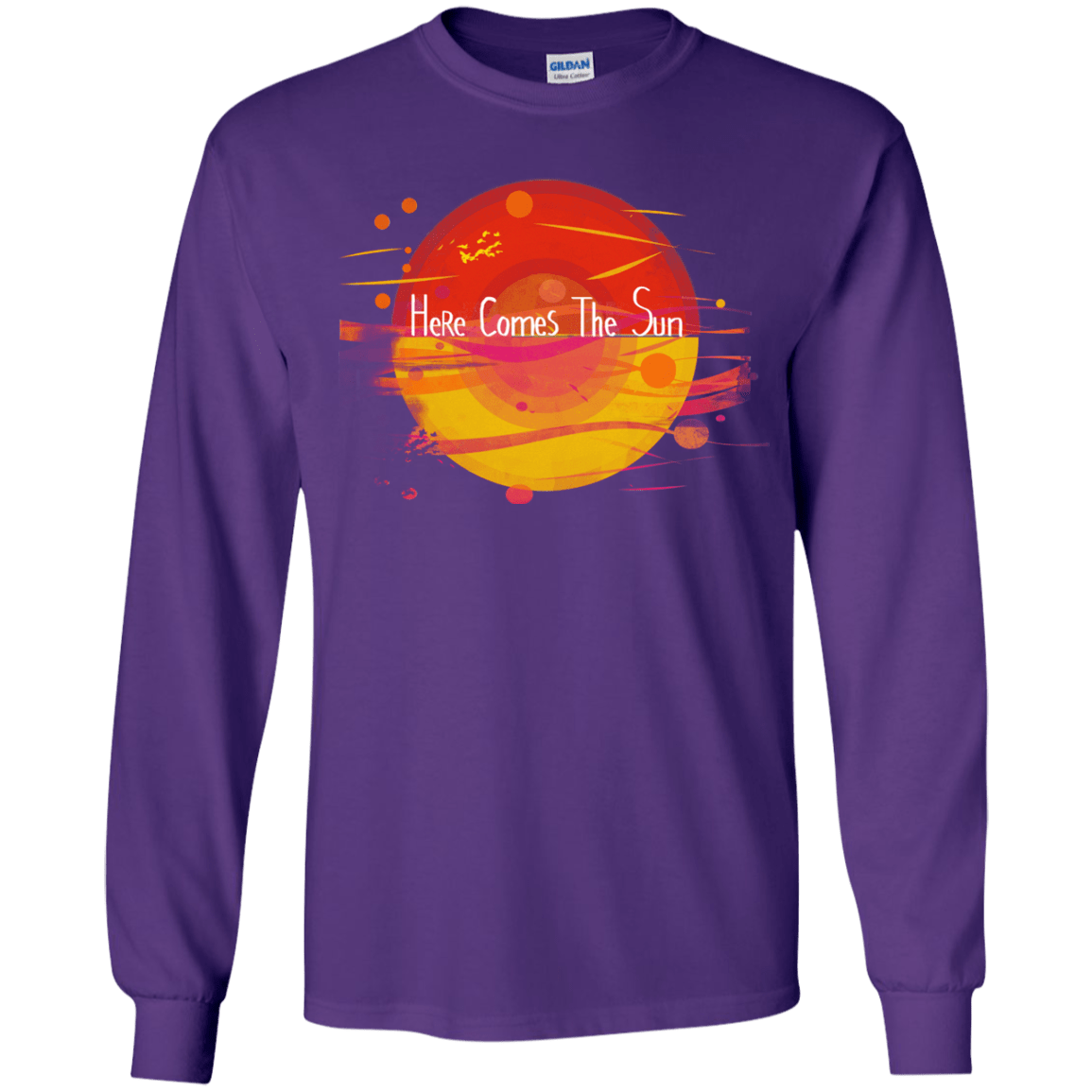 T-Shirts Purple / YS Here Comes The Sun (1) Youth Long Sleeve T-Shirt