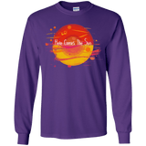 T-Shirts Purple / YS Here Comes The Sun (1) Youth Long Sleeve T-Shirt