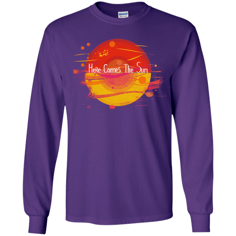 T-Shirts Purple / YS Here Comes The Sun (1) Youth Long Sleeve T-Shirt