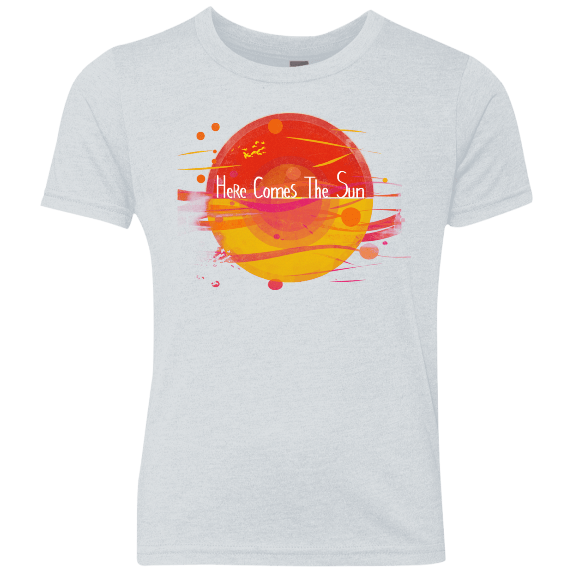 T-Shirts Heather White / YXS Here Comes The Sun (1) Youth Triblend T-Shirt