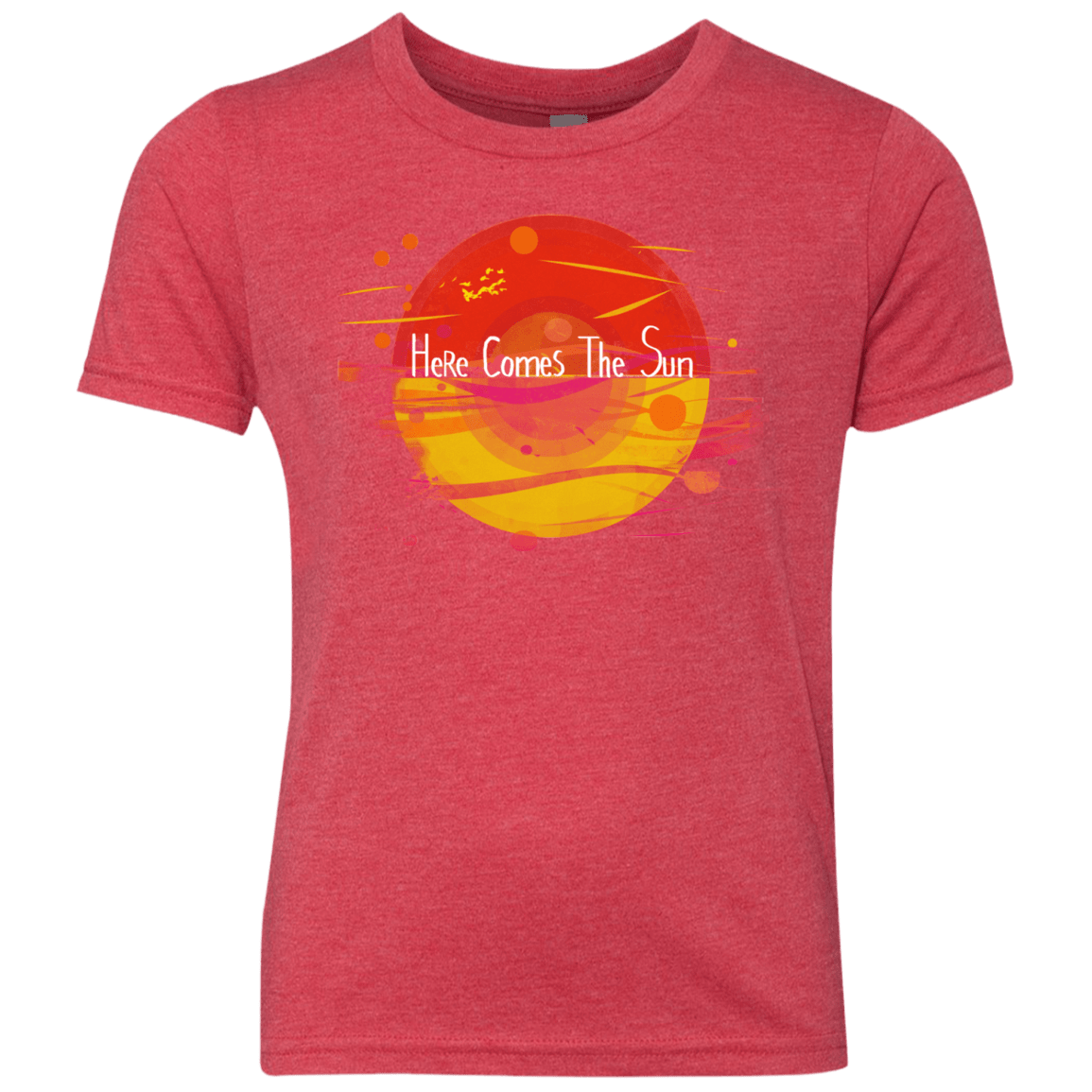 T-Shirts Vintage Red / YXS Here Comes The Sun (1) Youth Triblend T-Shirt
