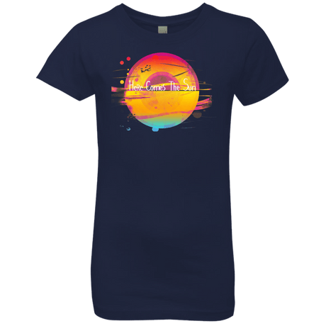 T-Shirts Midnight Navy / YXS Here Comes The Sun (2) Girls Premium T-Shirt