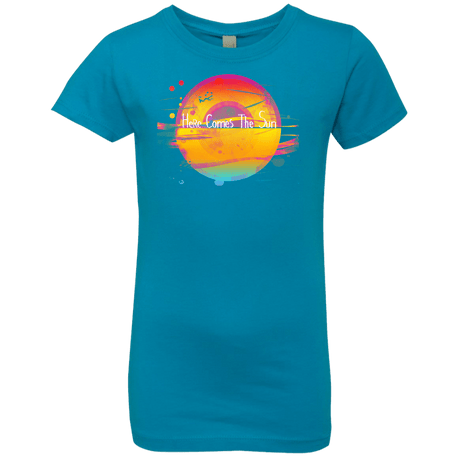 T-Shirts Turquoise / YXS Here Comes The Sun (2) Girls Premium T-Shirt