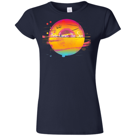 T-Shirts Navy / S Here Comes The Sun (2) Junior Slimmer-Fit T-Shirt