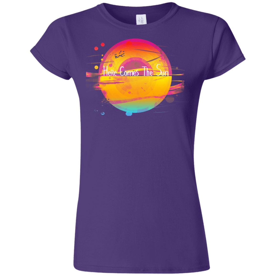 T-Shirts Purple / S Here Comes The Sun (2) Junior Slimmer-Fit T-Shirt