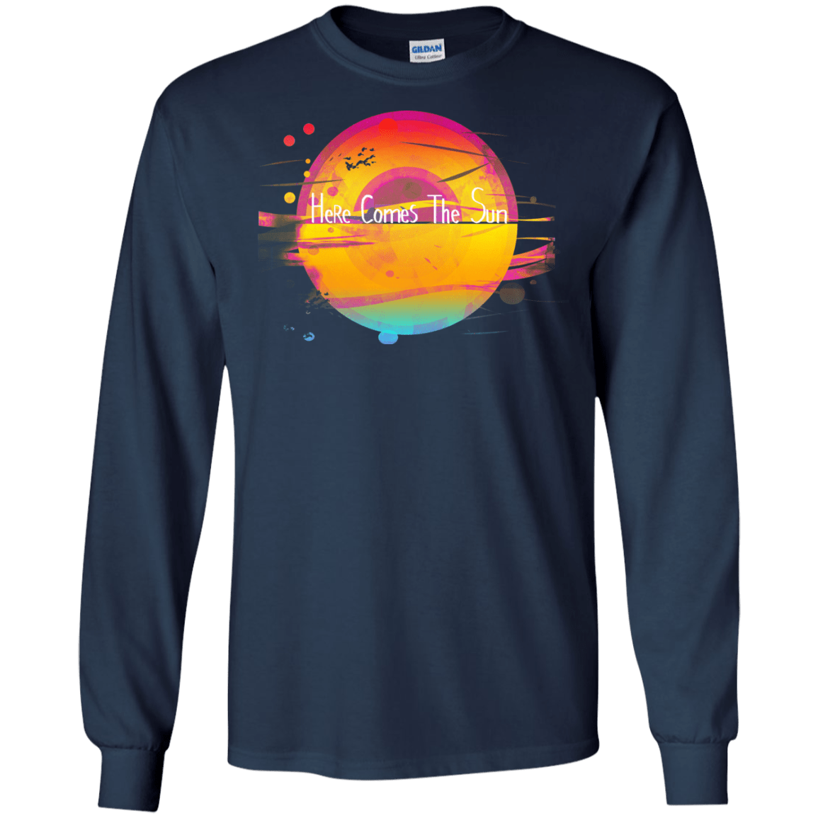 T-Shirts Navy / S Here Comes The Sun (2) Men's Long Sleeve T-Shirt