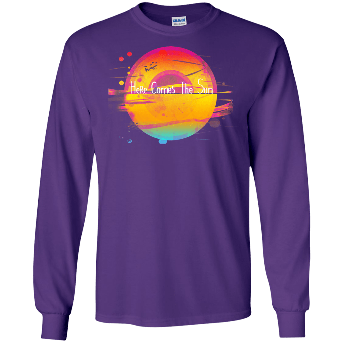 T-Shirts Purple / S Here Comes The Sun (2) Men's Long Sleeve T-Shirt