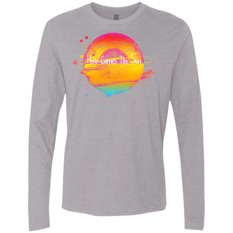 T-Shirts Heather Grey / S Here Comes The Sun (2) Men's Premium Long Sleeve