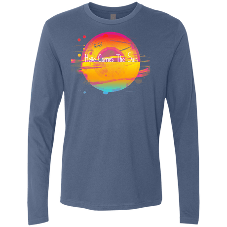 T-Shirts Indigo / S Here Comes The Sun (2) Men's Premium Long Sleeve