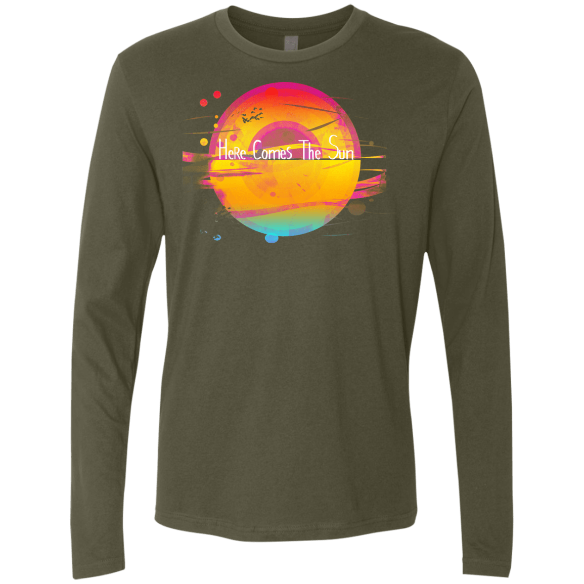 T-Shirts Military Green / S Here Comes The Sun (2) Men's Premium Long Sleeve