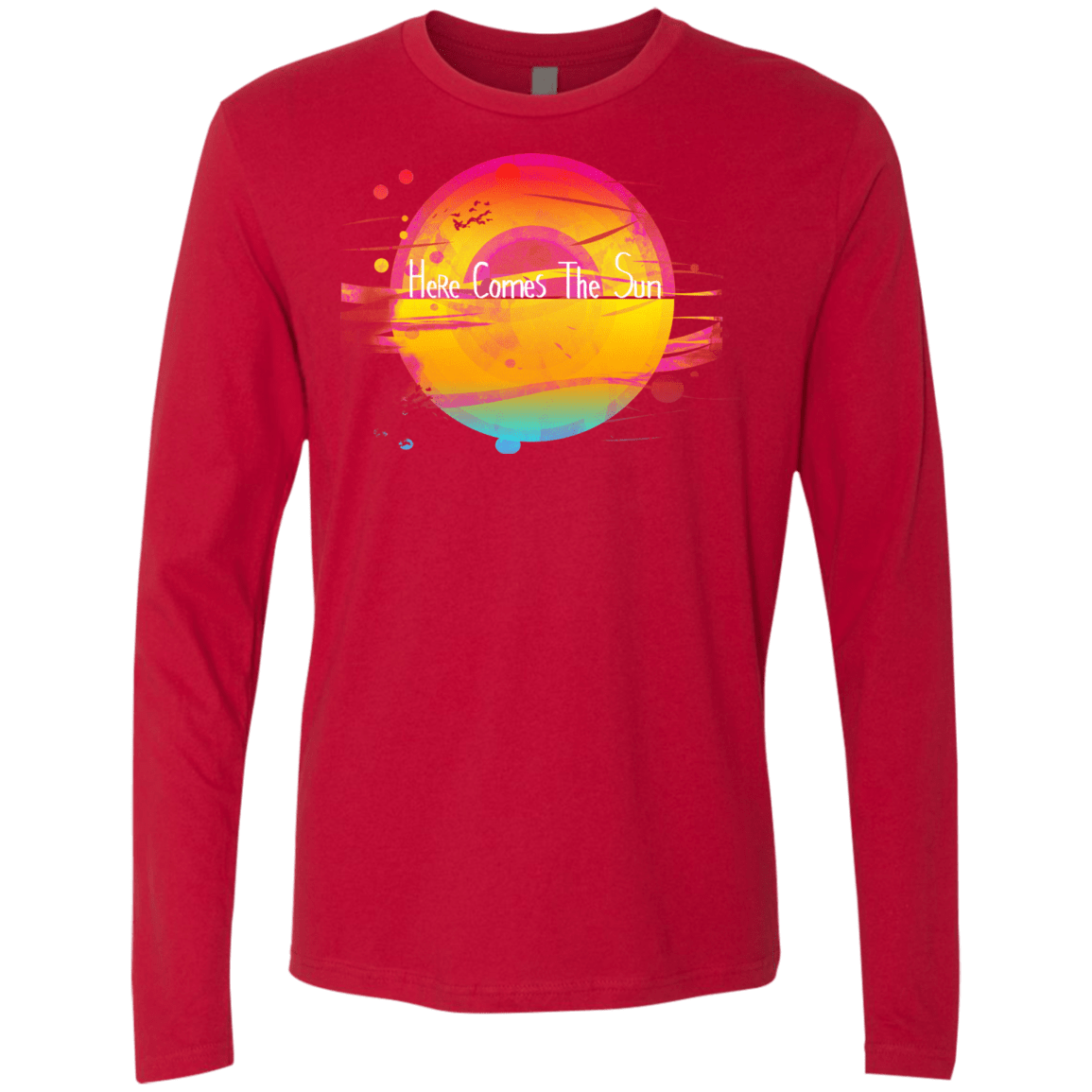 T-Shirts Red / S Here Comes The Sun (2) Men's Premium Long Sleeve