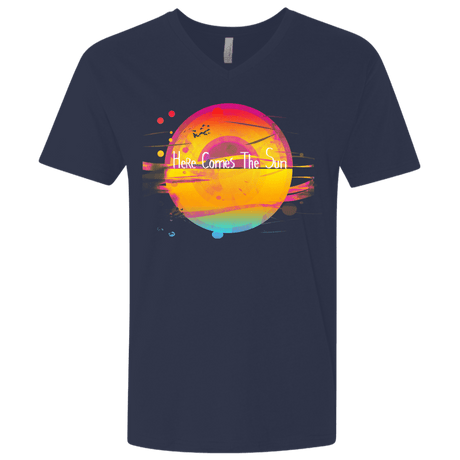 T-Shirts Midnight Navy / X-Small Here Comes The Sun (2) Men's Premium V-Neck